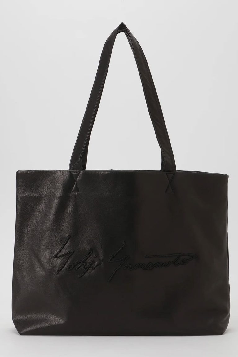 сумка шопер чорна зі шкіри Yohji Yamamoto